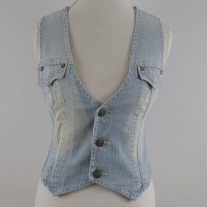 True Religion Roxanne Cropped Jean Vest